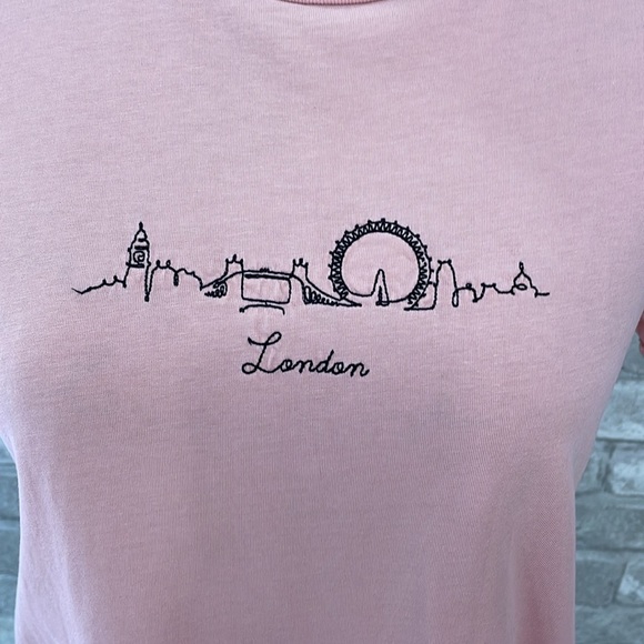 Topshop Pink London Cropped Tee - Picture 2 of 8